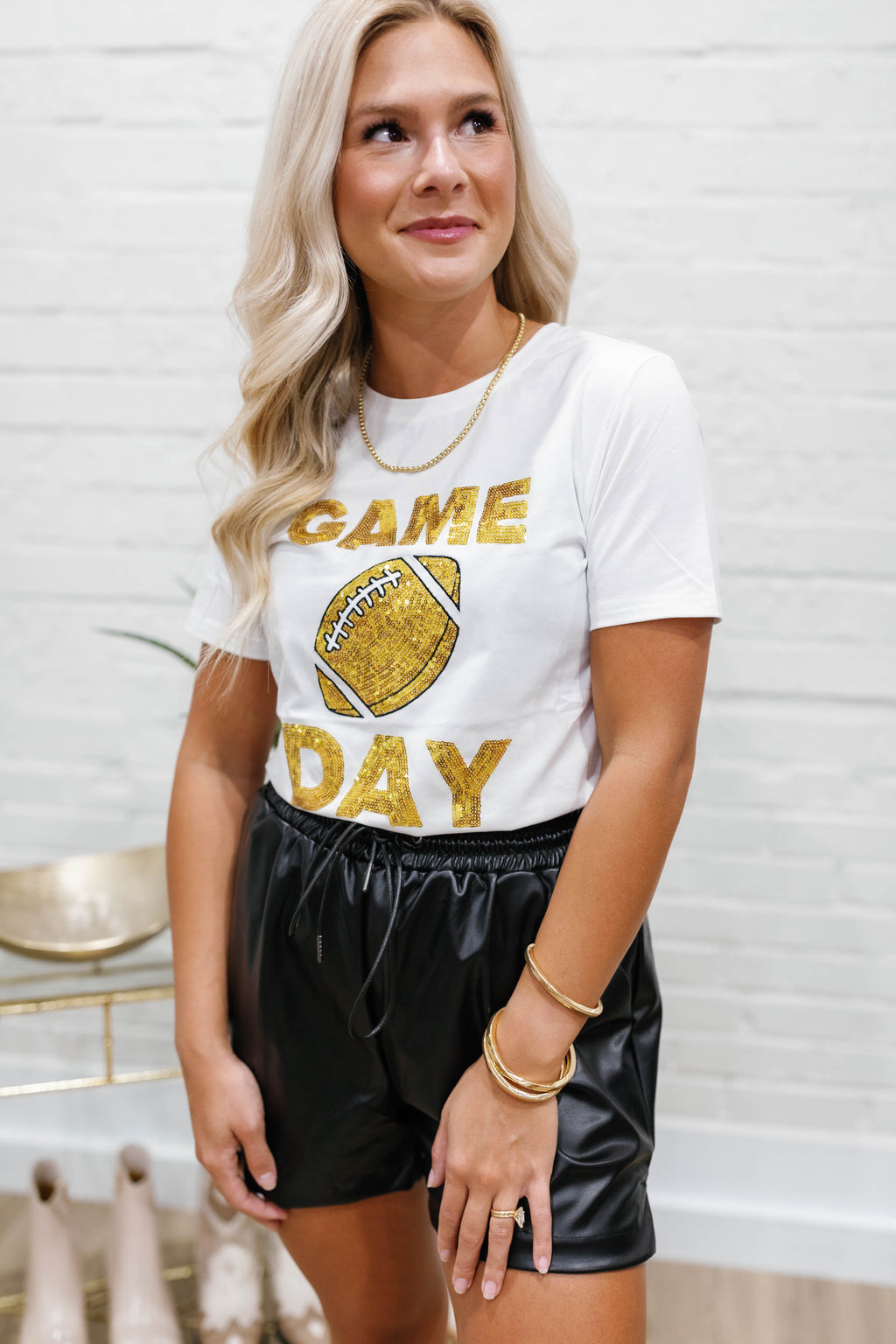 SEQUIN FOOTBALL GAME DAY TOP