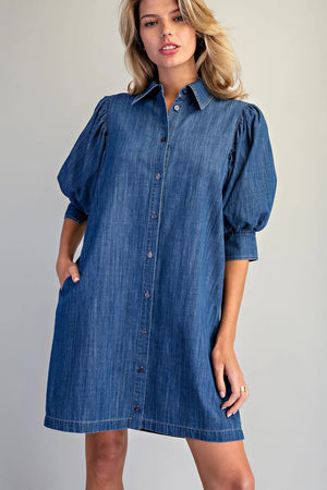 DENIM DRESS - LondonEE & Co. 