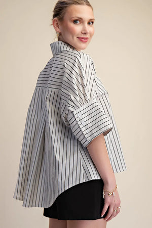 OVERSIZED BUTTON DOWN TOP