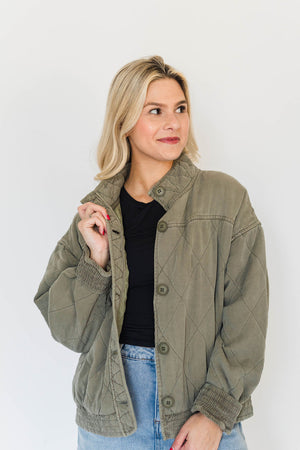 WASHED QUILT JACKET