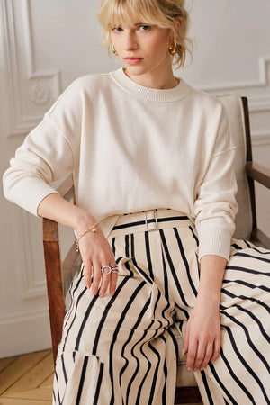 LONG SLEEVE CREWNECK SWEATER - LondonEE & Co. 