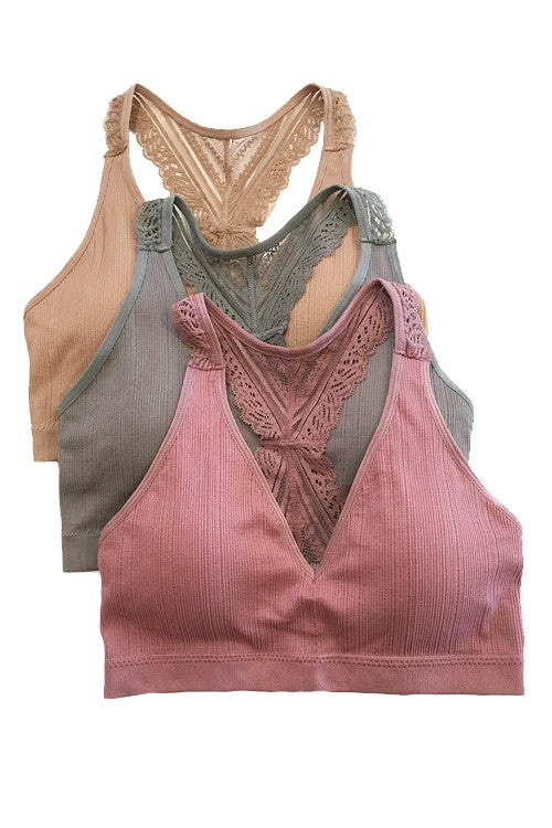 LACE RACERBACK BRALETTE