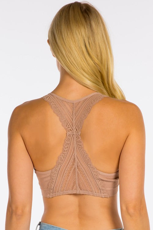 LACE RACERBACK BRALETTE