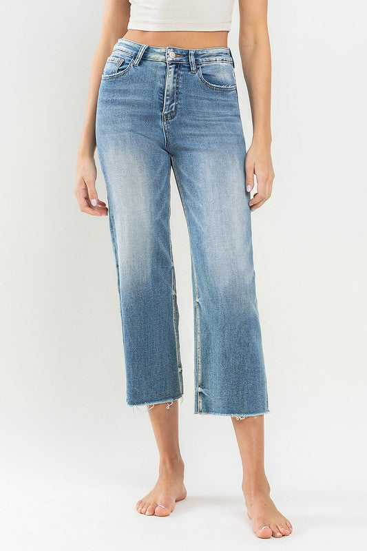 MISCHIEF SUPER HIGH RISE CROP JEANS