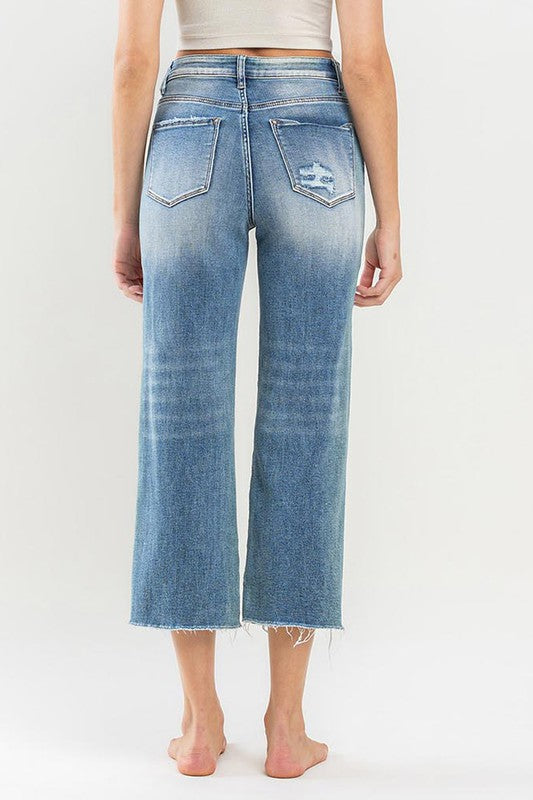 MISCHIEF SUPER HIGH RISE CROP JEANS