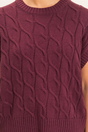 CABLE KNIT SWEATER