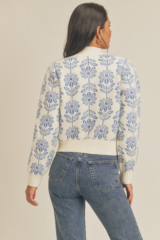 FLORAL PATTERN SWEATER