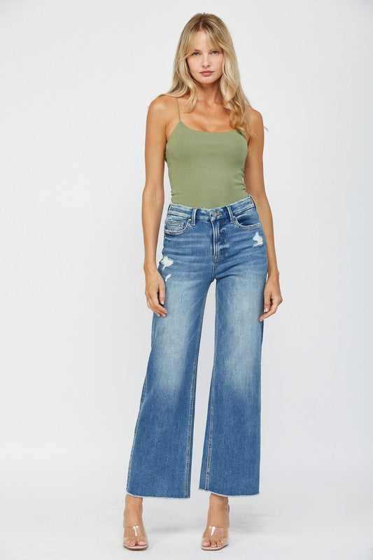 AZLEE SUPER HIG RISE WIDE LEG JEANS