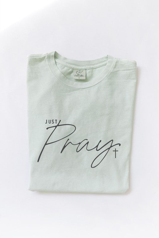 JUST PRAY MINERAL WASHED TOP