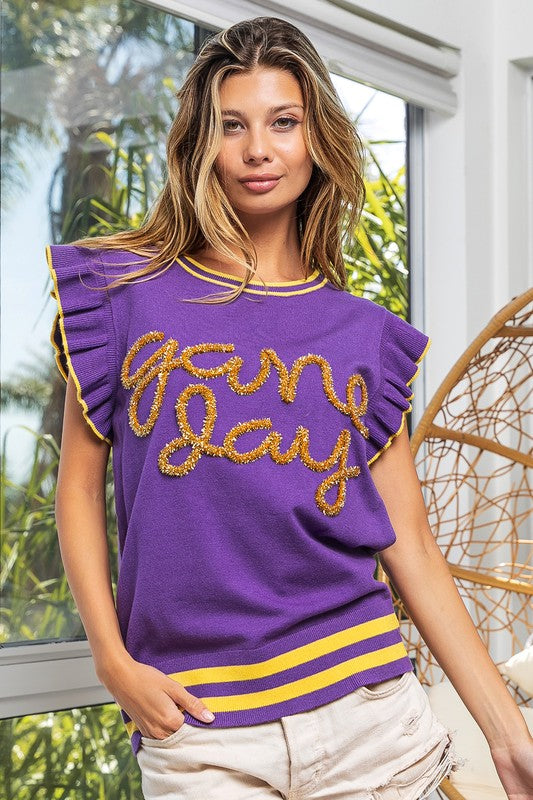 IT'S ALL ABOUT GAME DAY SWEATER