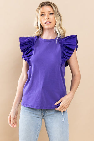 RUFFLE SLEEVE TOP