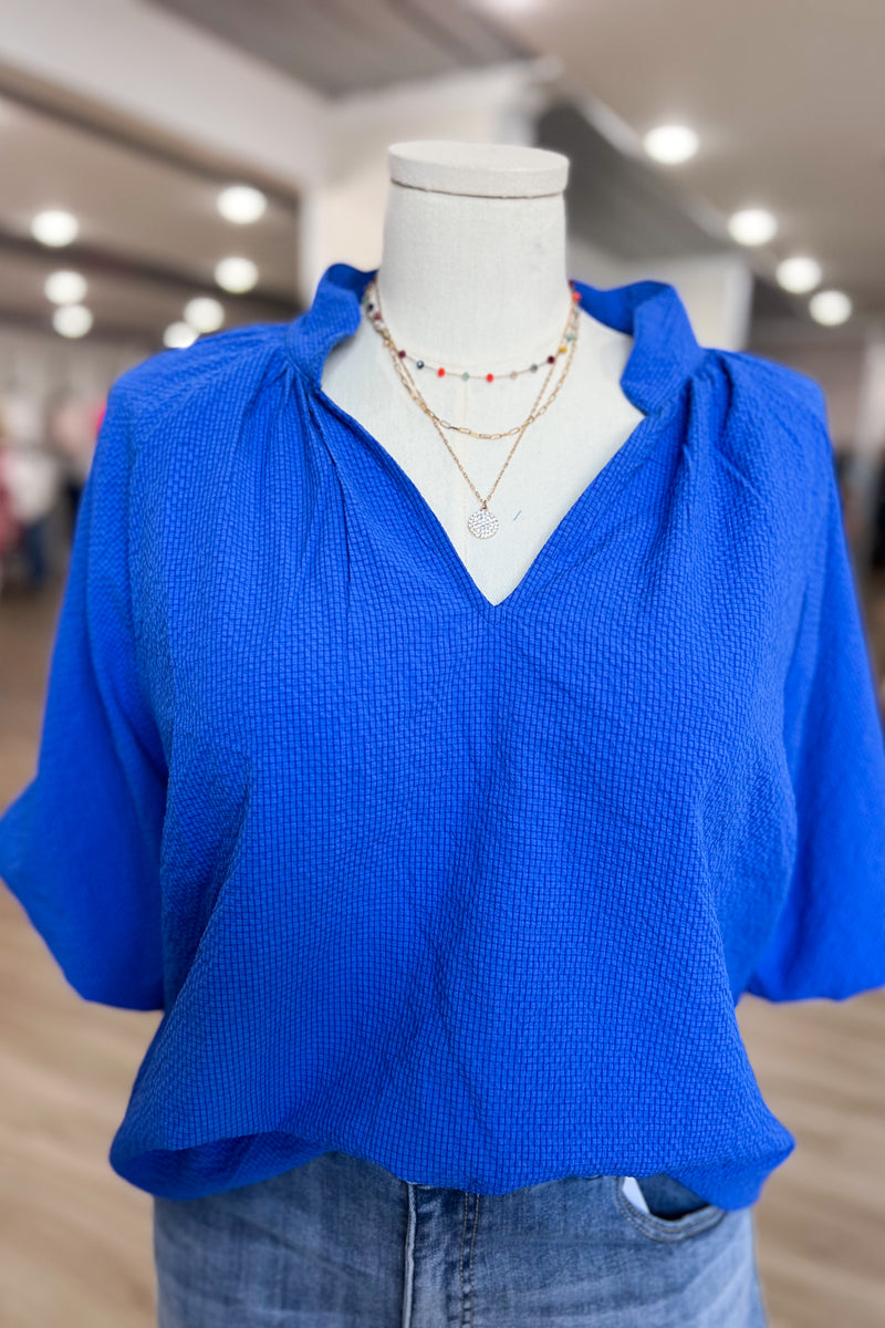 PLUS SEERSUCKER TOP