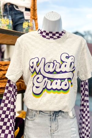 RETRO MARDI GRAS TEE - LondonEE & Co. 