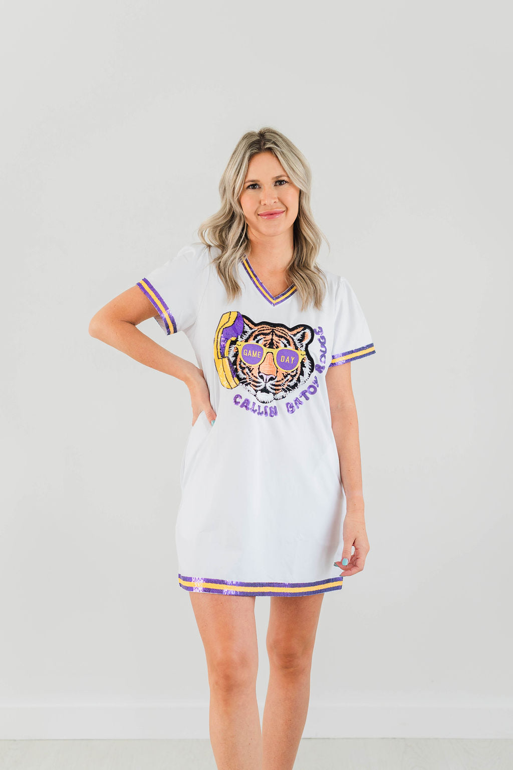 Callin Baton Rouge Tiger Sequin Dress