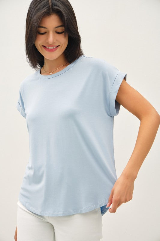 CLASSIC MODAL CREW NECK TOP