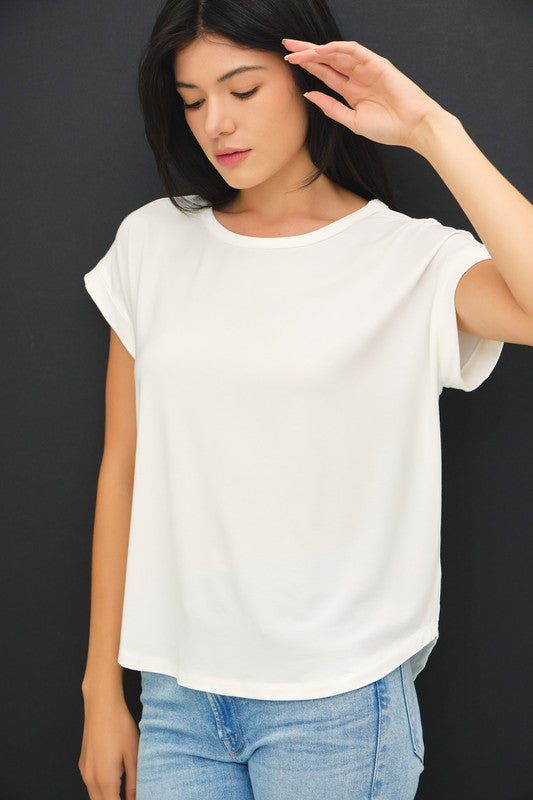 CLASSIC MODAL CREW NECK TOP
