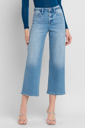 ABOUND HIGH RISE CROP WIDE LEG JEANS