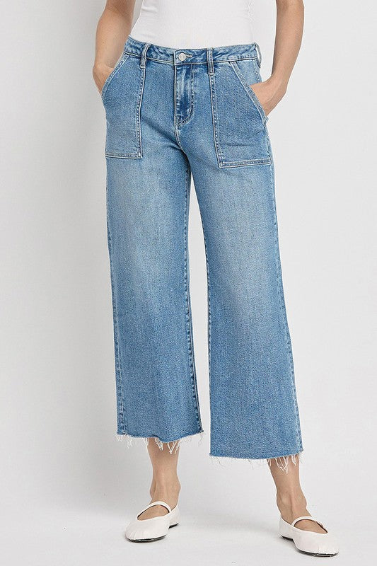 HIGH RISE UTILITY JEANS