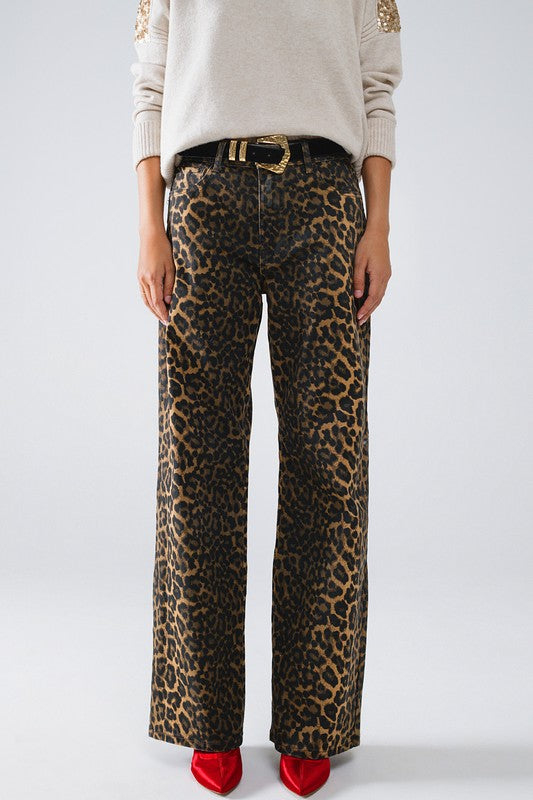 WILD AND FIERCE LEOPARD DENIM