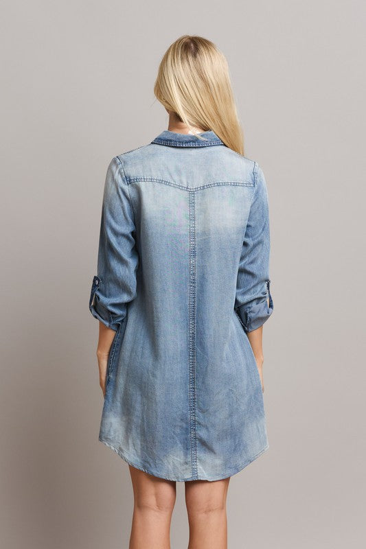DENIM SHIRT DRESS