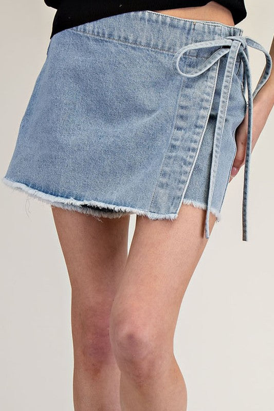 DENIM SKORT