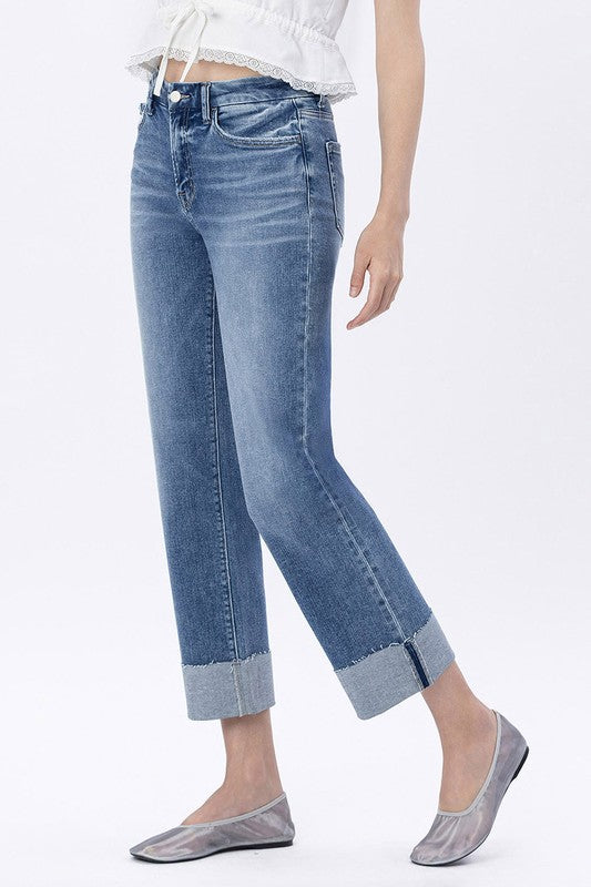 RADIANT HIGH RISE ANKLE STRAIGHT JEANS