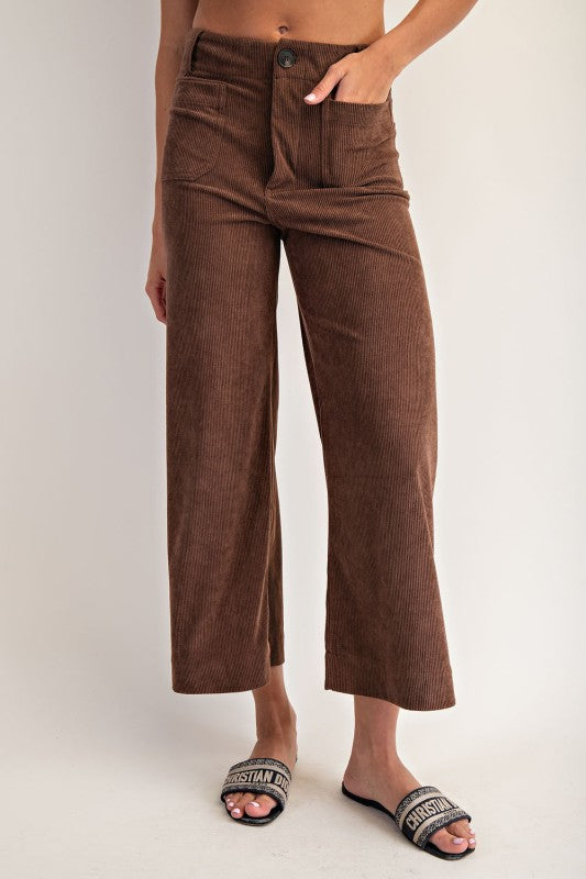 CORDUROY PATCH POCKET PANTS