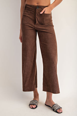 CORDUROY PATCH POCKET PANTS