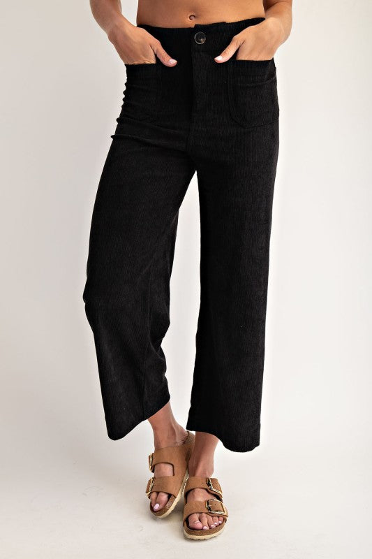 CORDUROY PATCH POCKET PANTS