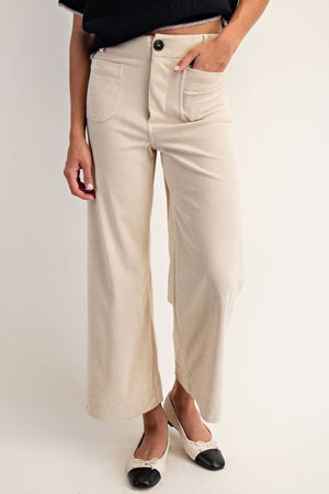 CORDUROY PATCH POCKET PANTS