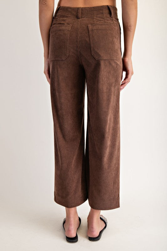 CORDUROY PATCH POCKET PANTS