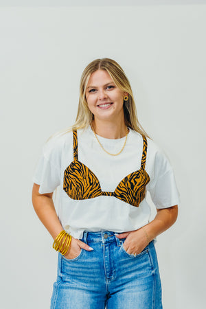 TIGER PRINT BRALETTE TOP
