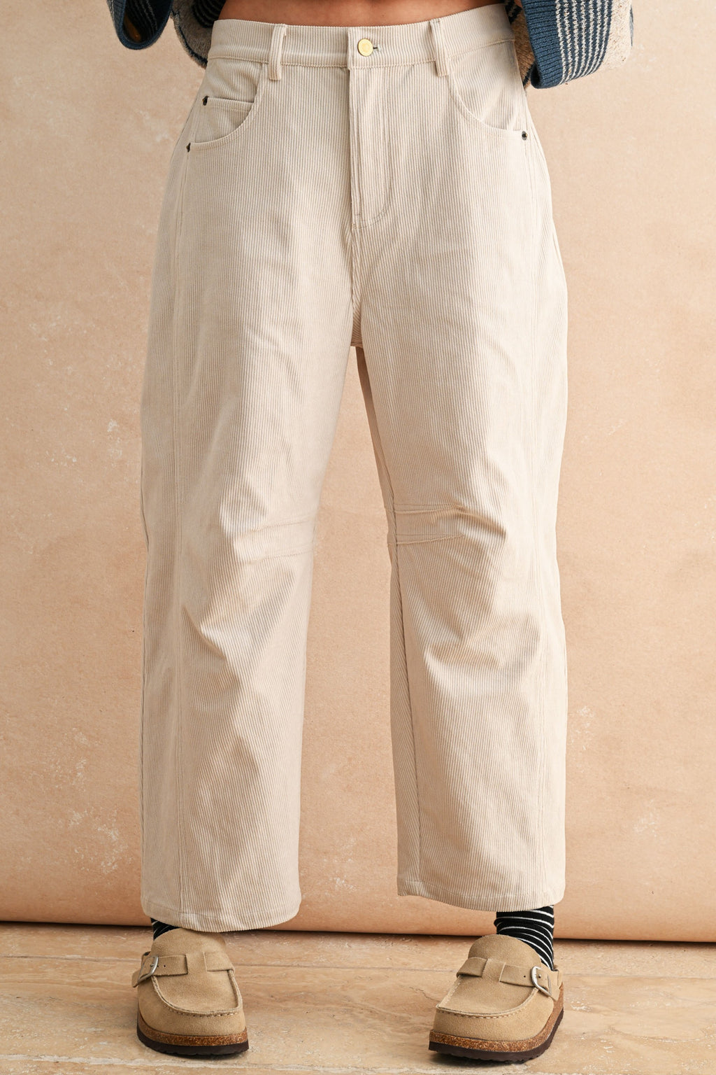 CORDUROY BARREL PANTS