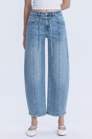 STELLA HIGH RISE BARREL JEANS - LondonEE & Co. 