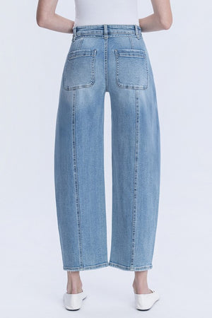 STELLA HIGH RISE BARREL JEANS - LondonEE & Co. 