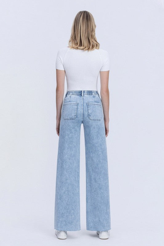 HIGH RISE DRAWSTRING JEANS