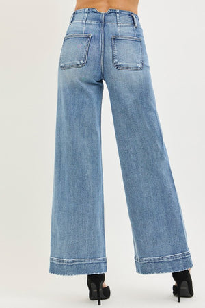 RHETT HR WIDE SEAM DETAILED JEANS - LondonEE & Co. 