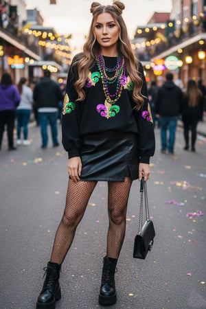 SEQUIN FLEUR-DE-LIS TOP - LondonEE & Co. 
