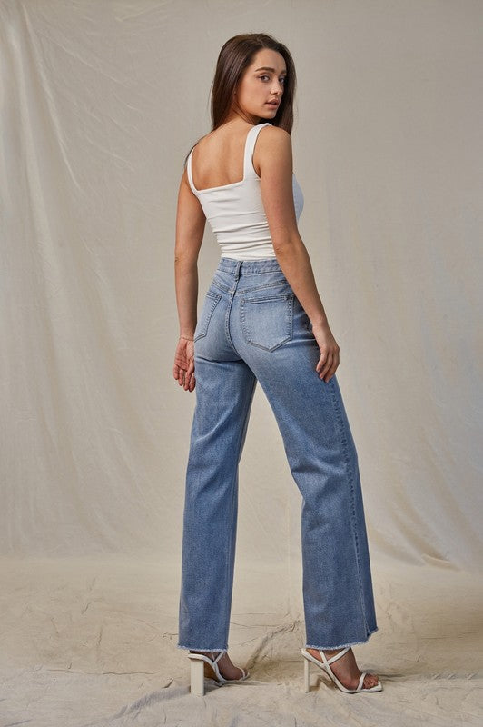 CECILE SUPER HIGH WIDE LEG JEANS