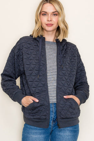 QUILTED ZIP UP JACKET