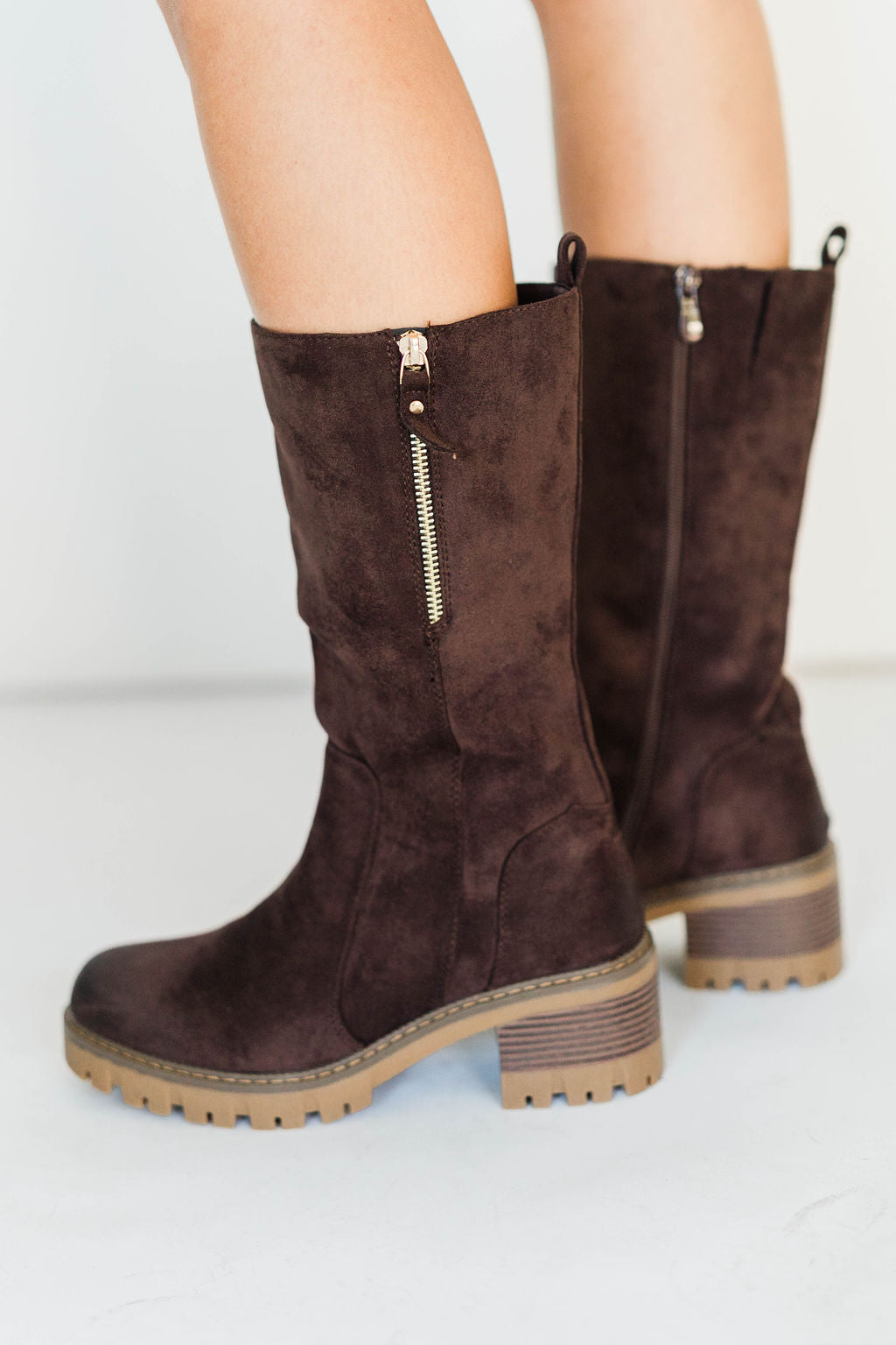 SUEDE RIDING BOOTS