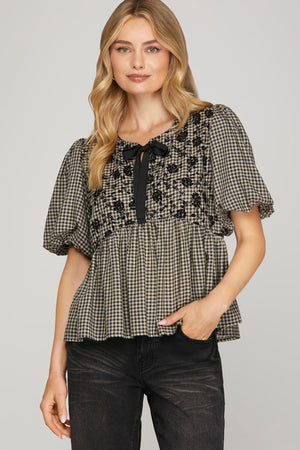 FRONT BOW BABY DOLL TOP