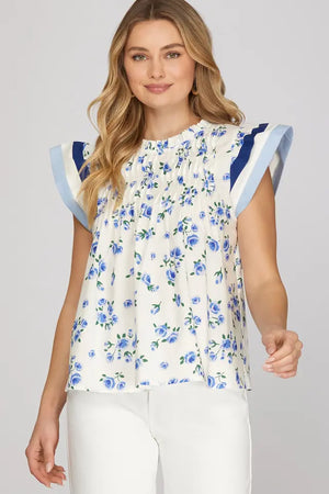 FLORAL TOP - LondonEE & Co. 