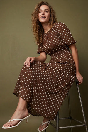 POLKA DOT MIDI DRESS