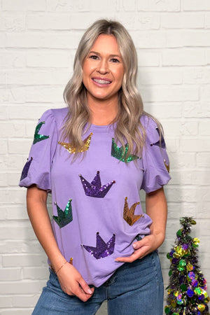 MARDI GRAS CROWN TOP