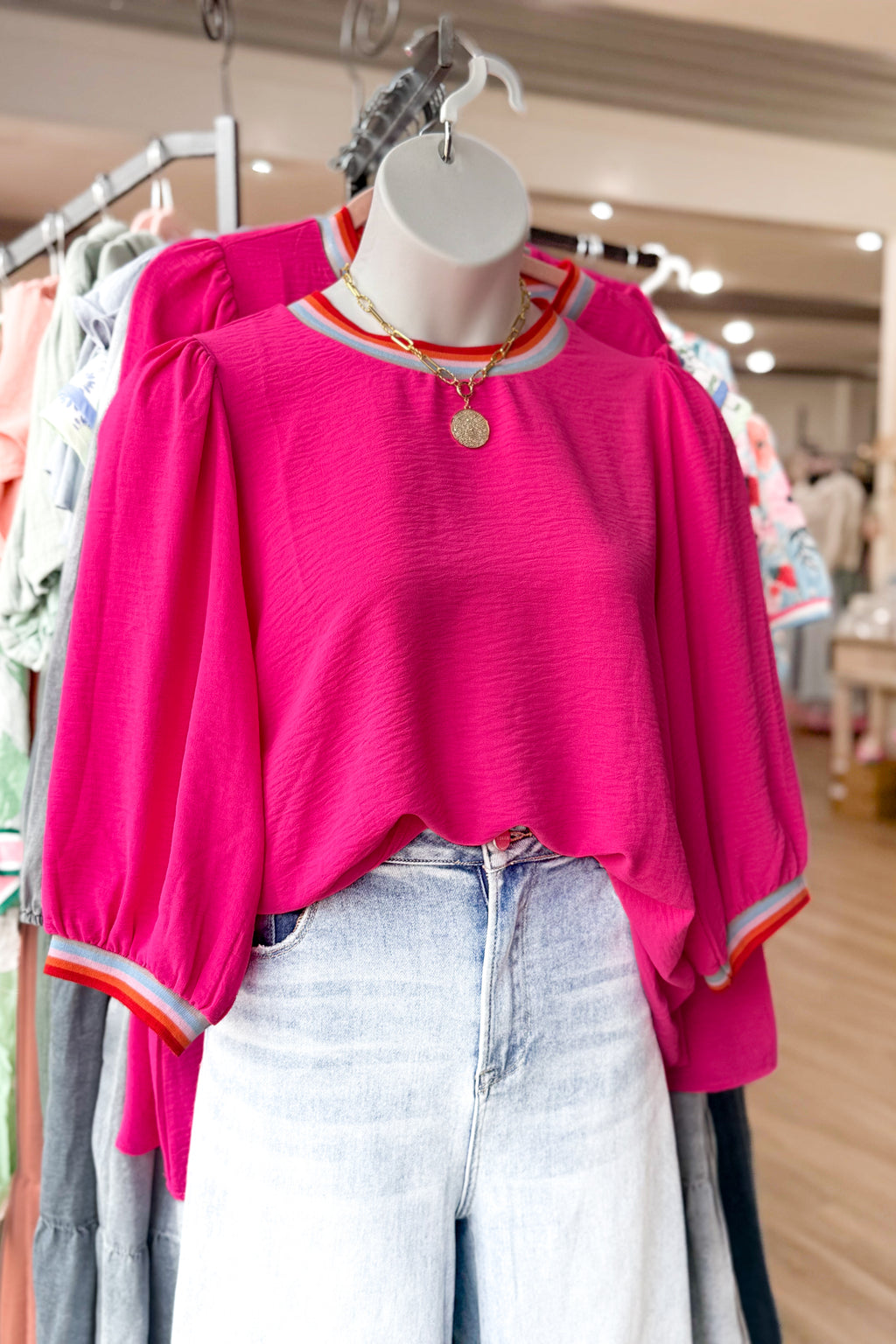 PLUS HOT PINK TOP