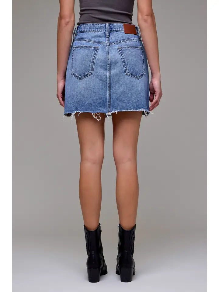 HIDDEN DENIM SKIRT
