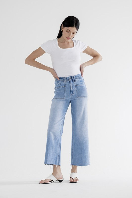 MICA SUPER HIGH RISE WIDE LEG JEANS