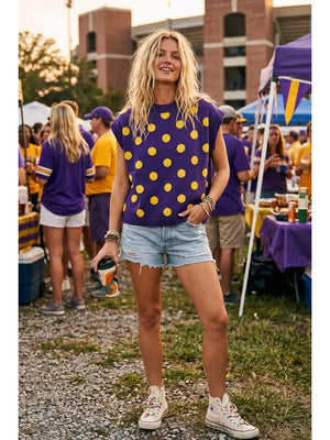 GAME DAY POLKA DOT SWEATER