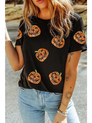 SEQUIN PUMPKIN TOP